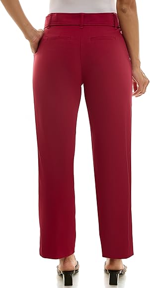 R SoFia (Scuba) Women's Stretchy Fit Straight Leg Pants | Code