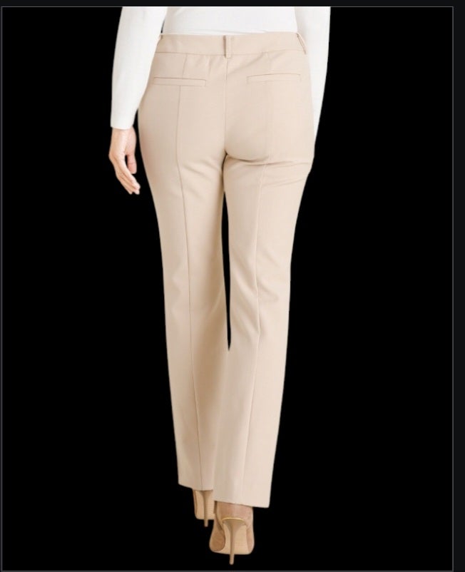 R SoFia (Scuba) Women's Stretchy Fit Straight Leg Pants | Code Black Atl